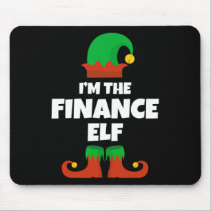 I'm The Finance Elf Family Pajama Christmas Funny Mouse Mat