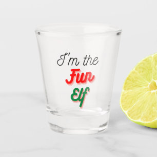 I'm The Fun Elf Funny Joke Christmas Shot Glass