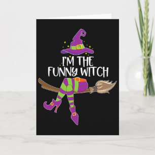Im The Funny Witch Halloween Matching Group Costum Card