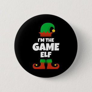 I'm The Game Elf Family Pajama Christmas Funny Gam 6 Cm Round Badge