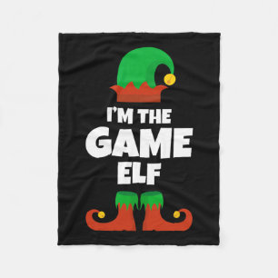 I'm The Game Elf Family Pajama Christmas Funny Gam Fleece Blanket