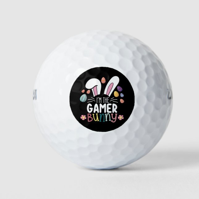 I'm The Gamer Bunny Gaming Easter Matching Golf Balls (Front)