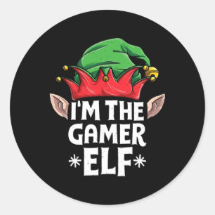 I'm The Gamer Elf Christmas Family Matching Pajama Classic Round Sticker