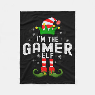I'm The Gamer Elf Christmas Family Pjs Costume Fleece Blanket