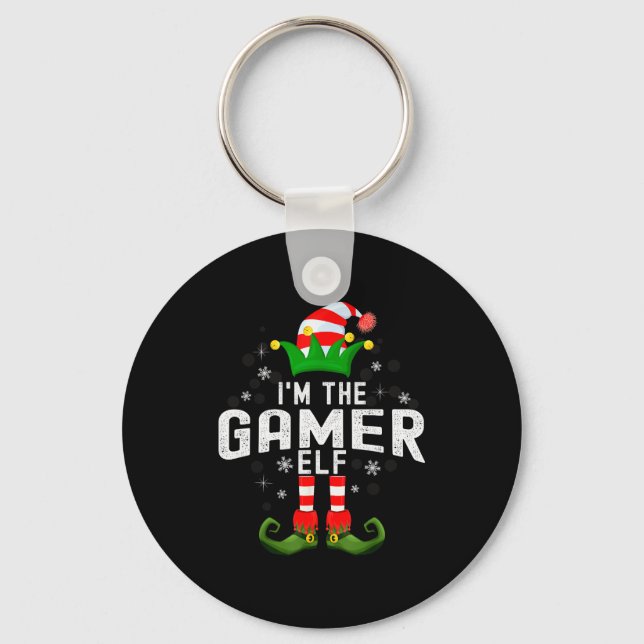 I'm The Gamer Elf Christmas Family Pjs Costume  Key Ring (Front)