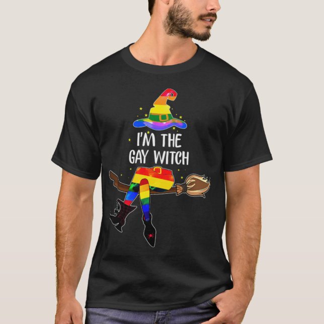 Im The Gay Witch LGBT Pride Halloween Costume  T-Shirt (Front)