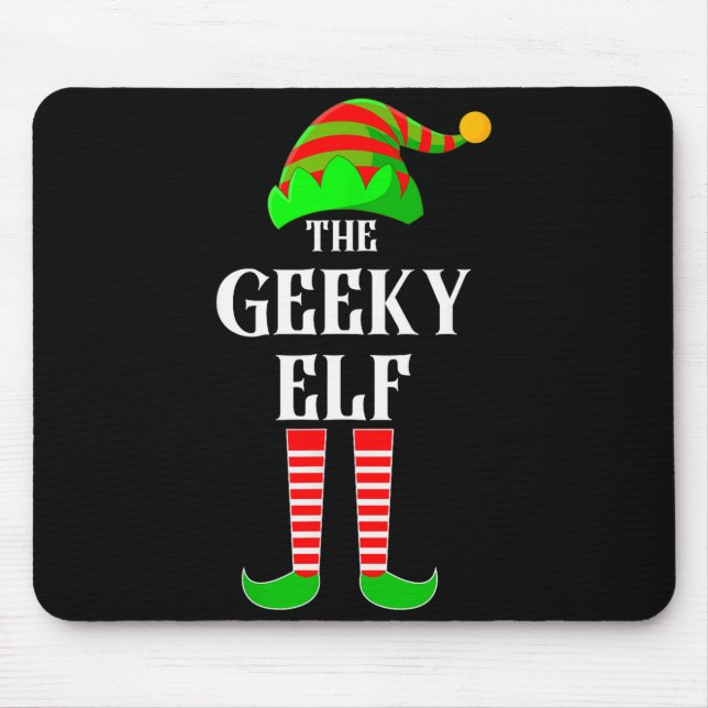 I'm The Geeky Elf Family Matching Costume Christma Mouse Mat (Front)