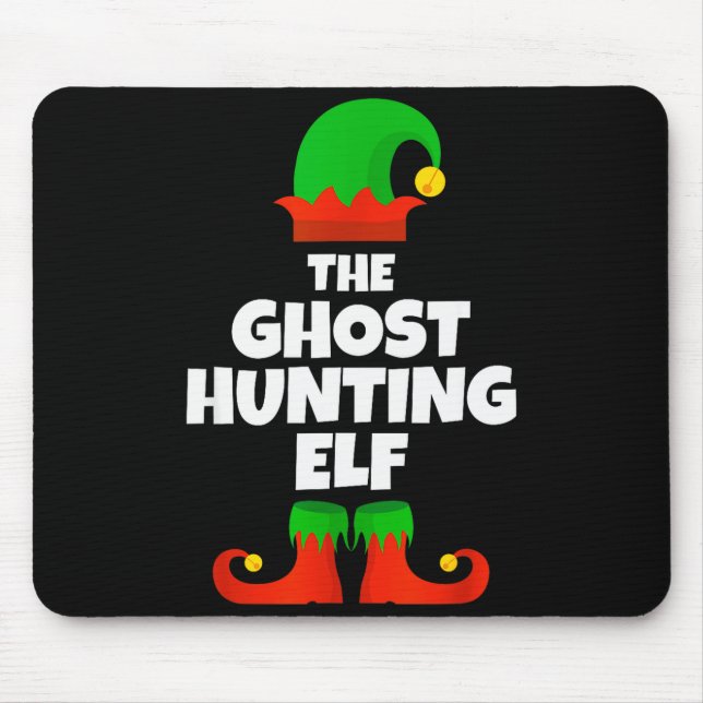 I'm The Ghost Hunting Elf Family Pajama Christmas  Mouse Mat (Front)