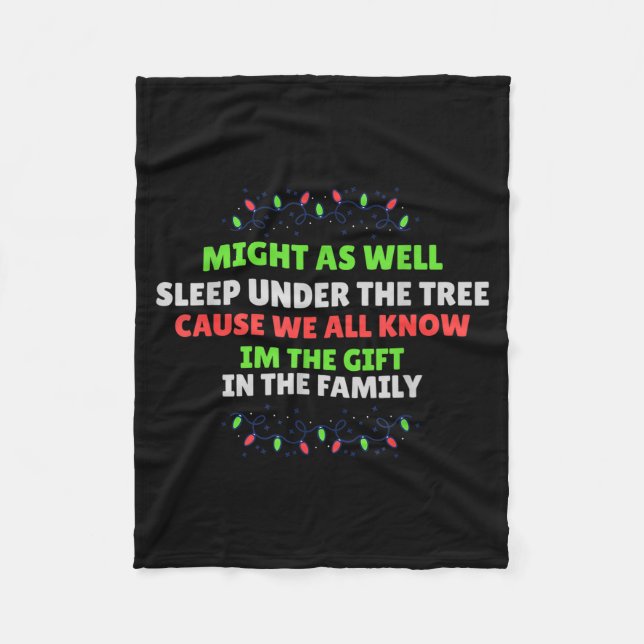 Im The Gift In The Family Funny Favorite Child Chr Fleece Blanket (Front)