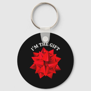 “i'm The Gift” Oversized Red Bow Fun Christmas Jok Key Ring