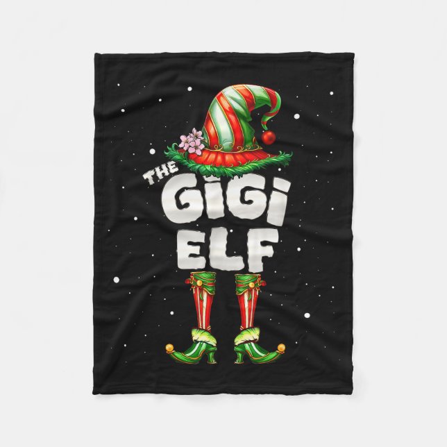 I'm The Gigi Elf Family Matching Group Christmas  Fleece Blanket (Front)