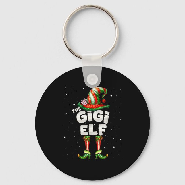 I'm The Gigi Elf Family Matching Group Christmas  Key Ring (Front)