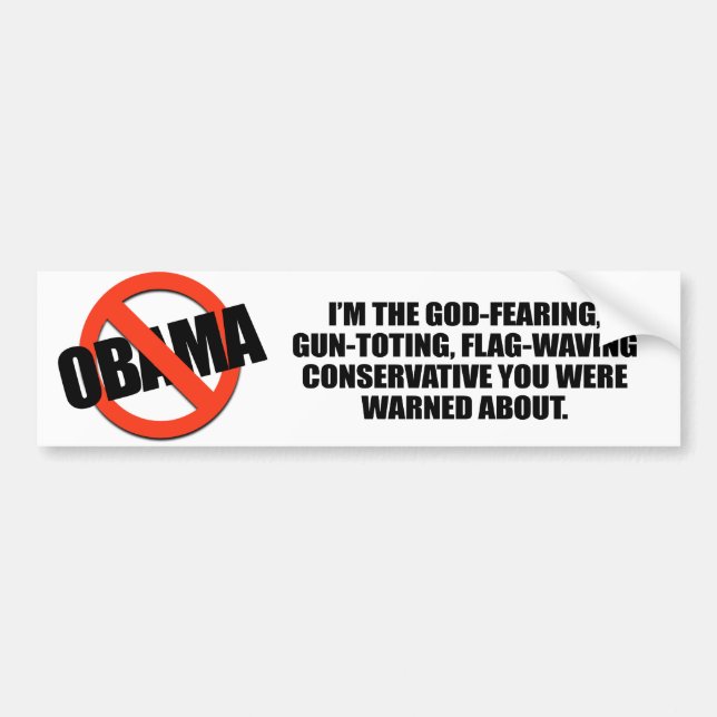 I'm the God fearing Conservative Bumper Sticker (Front)