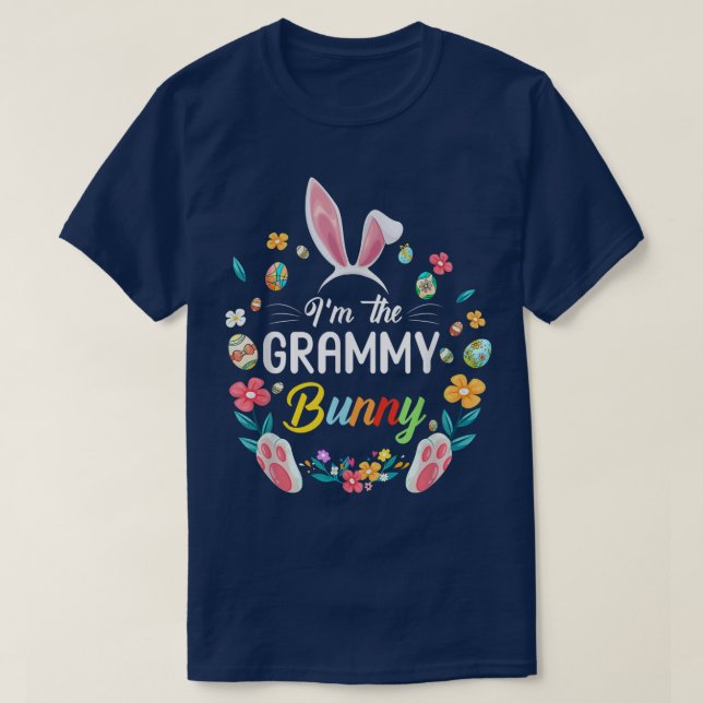 I'm The Grammy Grandma Bunny Matching Family Easte T-Shirt (Design Front)