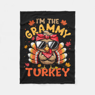 I'm The Grammy Turkey Matching 2024 Family Thanksg Fleece Blanket