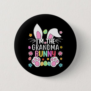 I'm The Grandma Bunny Cute Easter Rabbit Ears Gigi 6 Cm Round Badge
