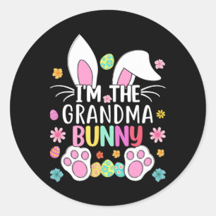 I'm The Grandma Bunny Cute Easter Rabbit Ears Gigi Classic Round Sticker