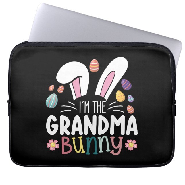 I'm The Grandma Bunny Easter Family Matching Laptop Sleeve (Front)