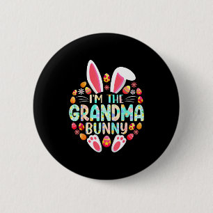 Im The Grandma Bunny Funny Easter Day Family Match 6 Cm Round Badge