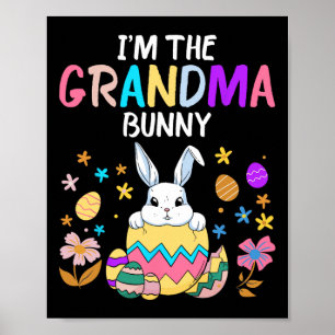 I'm The Grandma Bunny Happy Easter Day Women Rabbi Poster
