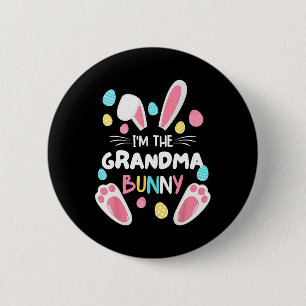 I'm The Grandma Bunny Matching Family Easter Party 6 Cm Round Badge