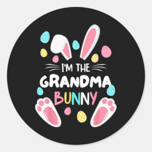 I'm The Grandma Bunny Matching Family Easter Party Classic Round Sticker