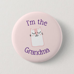 I'm The Grandma Cute Kitycat 6 Cm Round Badge