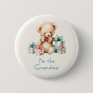 I'm the Grandma Cute Teddy Bear 6 Cm Round Badge