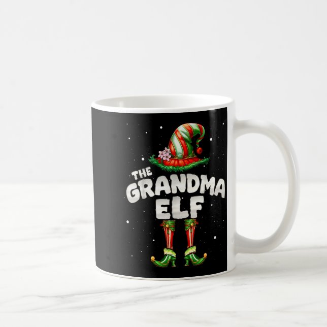 I'm The Grandma Elf Family Matching Group Christma Coffee Mug (Right)