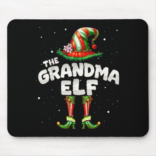 I'm The Grandma Elf Family Matching Group Christma Mouse Mat (Front)