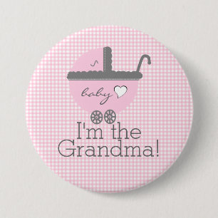 I'm The Grandma Girl Baby 7.5 Cm Round Badge