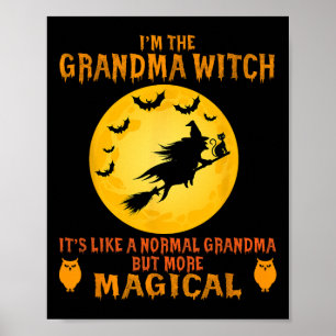 Im The Grandma Witch Halloween Magical Broom Poster