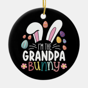 I'm The Grandpa Bunny Easter Family Matching Ceramic Tree Decoration