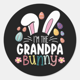 I'm The Grandpa Bunny Easter Family Matching Classic Round Sticker