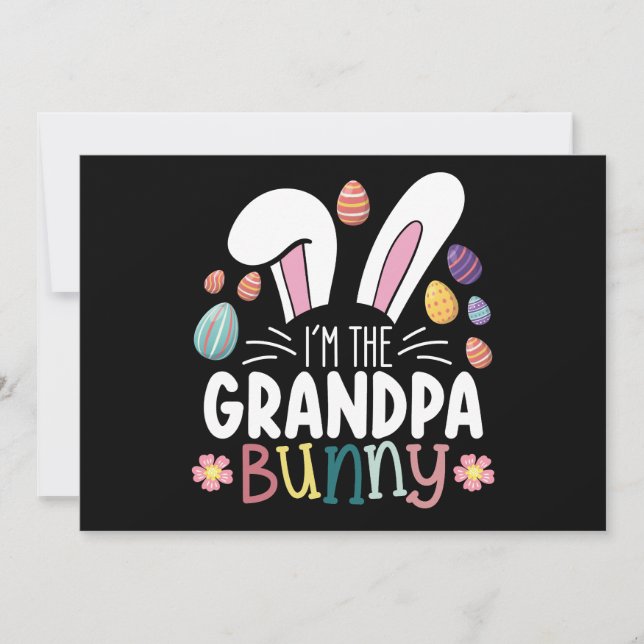 I'm The Grandpa Bunny Easter Family Matching Invitation (Front)