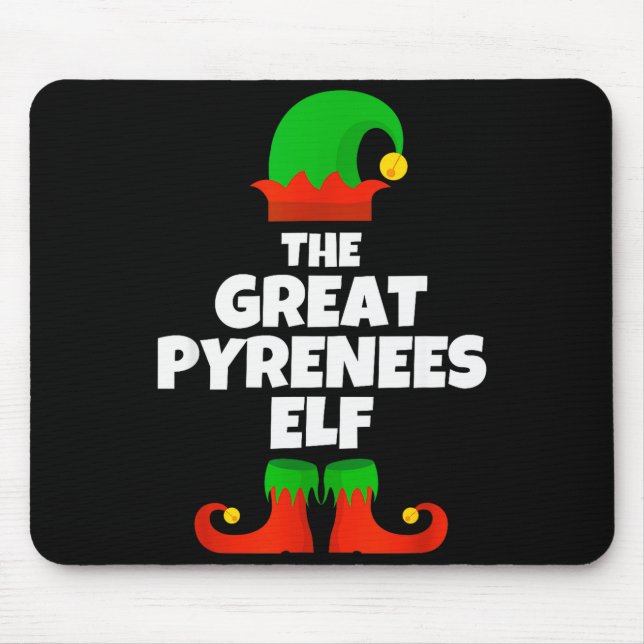 I'm The Great Pyrenees Elf Family Pajama Christmas Mouse Mat (Front)