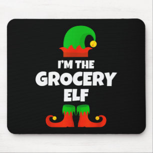 I'm The Grocery Elf Family Pajama Christmas Funny Mouse Mat