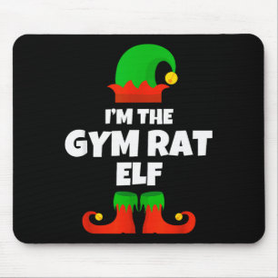 I'm The Gym Rat Elf Family Pajama Christmas Fitnes Mouse Mat