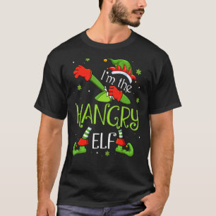 I'm The Hangry Elf Dabbing Santa Claus Xmas Family T-Shirt