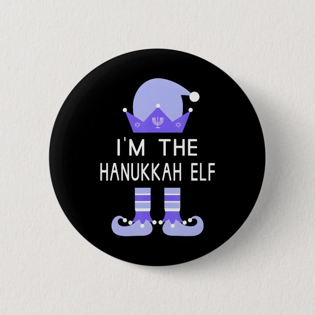 I'm The Hanukkah Elf Jewish Menorah Funny 6 Cm Round Badge (Front)
