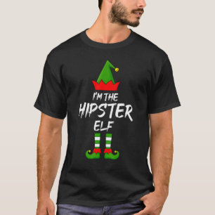 I'm The Hipster Elf  Matching Family Elf Christmas T-Shirt