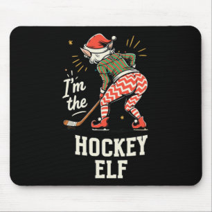 I'm The Hockey Elf Funny Matching Family Christmas Mouse Mat