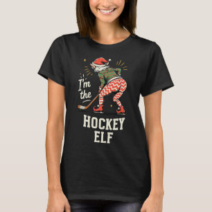 I'm The Hockey Elf Funny Matching Family Christmas T-Shirt