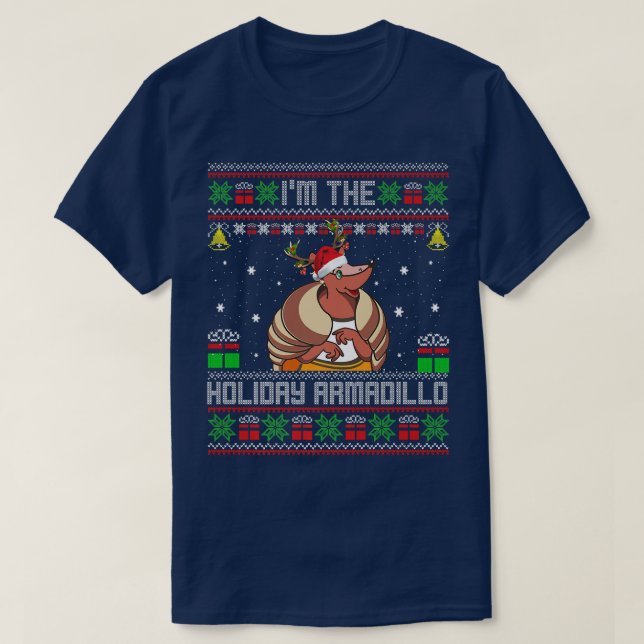 Im the holiday armadillo funny christmas sweater u (Design Front)