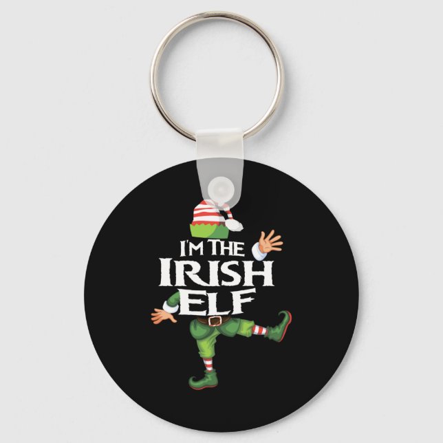 Im The Irish Elf Christmas Eve Xmas Elf Squad Cos  Key Ring (Front)