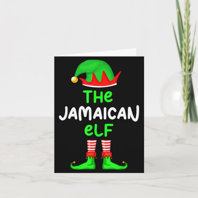 I'm The Jamaican Elf Jamaica Christmas Funny Pajam Card (Front)