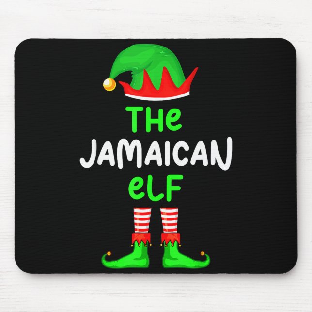 I'm The Jamaican Elf Jamaica Christmas Funny Pajam Mouse Mat (Front)