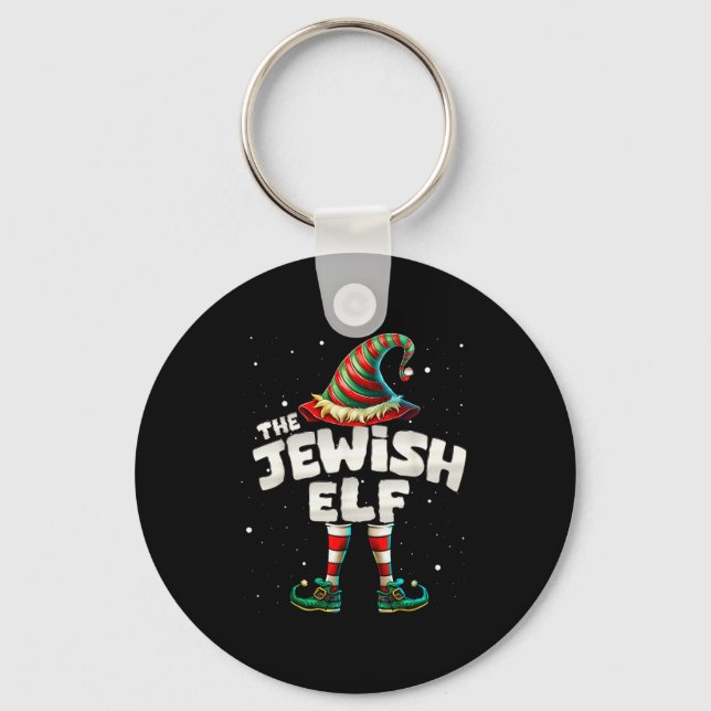 I'm The Jewish Elf Family Matching Group Christmas Key Ring (Front)