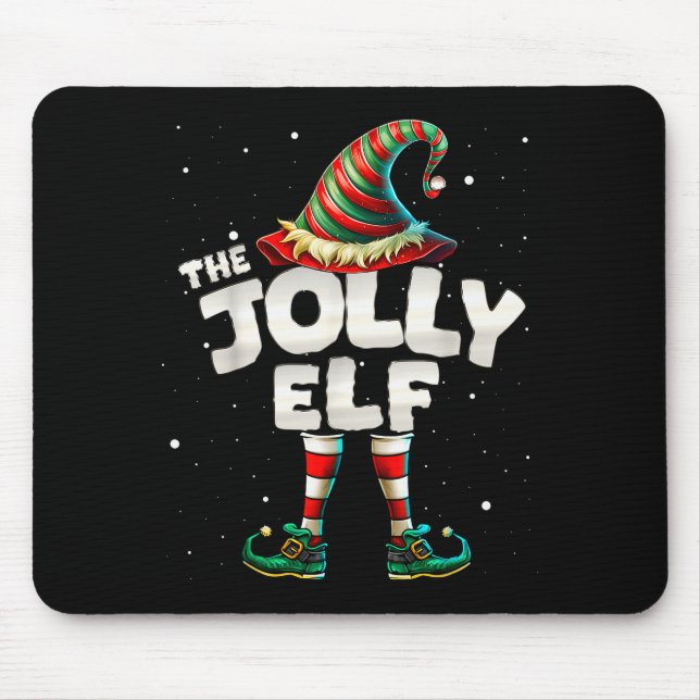I'm The Jolly Elf Family Matching Group Christmas  Mouse Mat (Front)