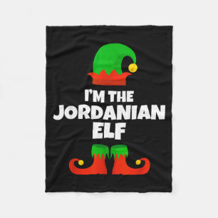 I'm The Jordanian Elf Family Pajama Christmas Funn Fleece Blanket